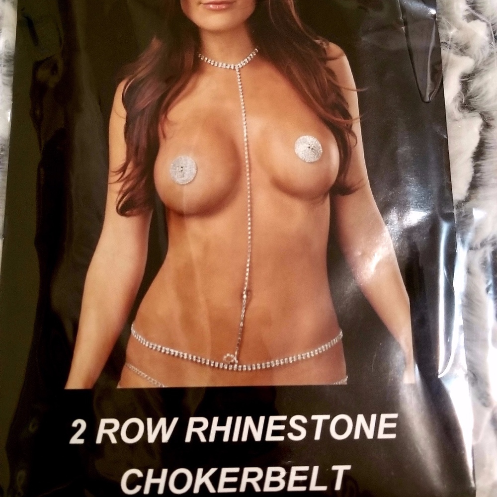 2 Row Rhinestone Chokebelt